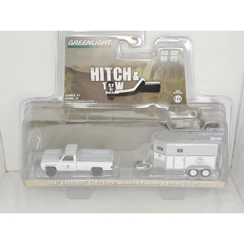 Greenlight 1:64 Chevrolet C20 1987 LAPD Mounted Platoon with Horse Trailer